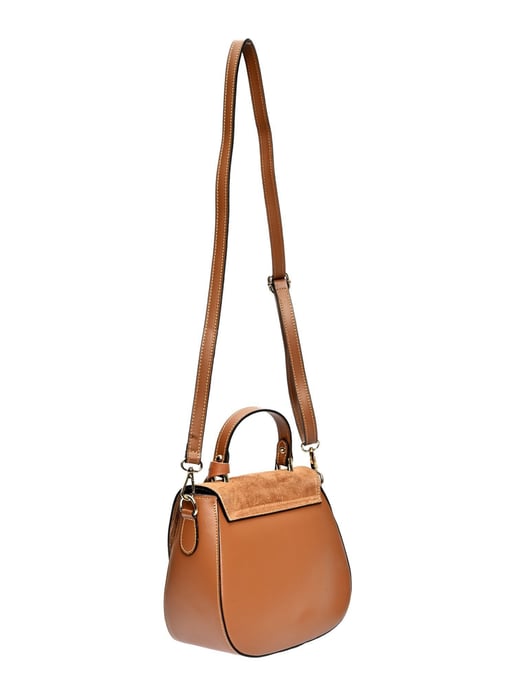 Luisa Vannini Brown Rundleer Tas - Image 2