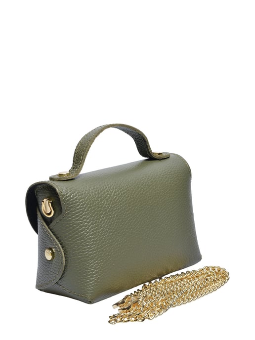 Anna Luchini Green Cowhide Leather Bag - Image 2