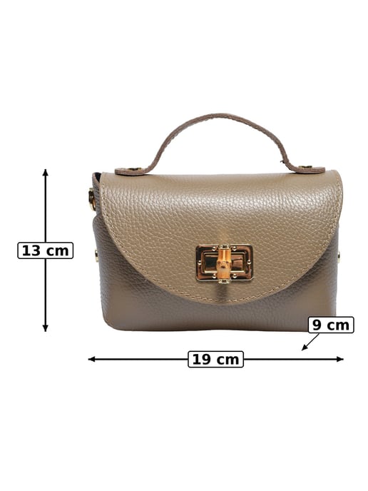 Anna Luchini Beige Cowhide Leather Bag - Image 5