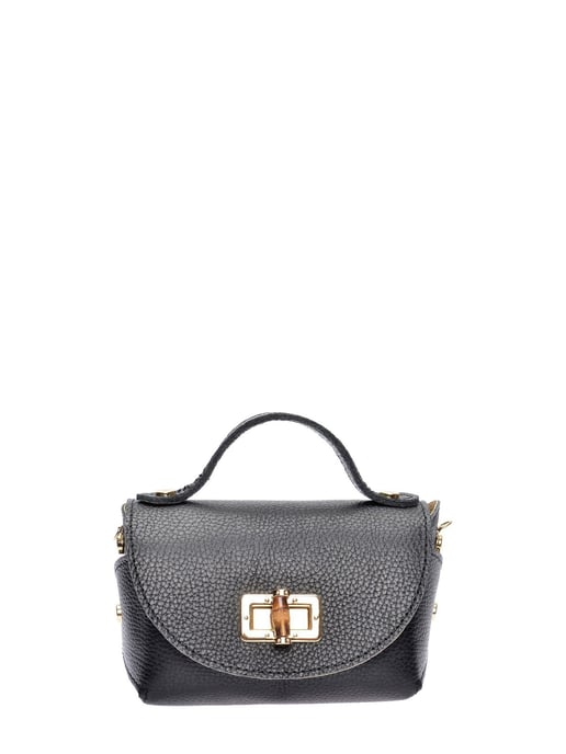 Anna Luchini Black Cowhide Leather Bag - Image 1