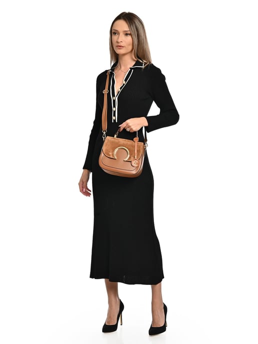 Luisa Vannini Brown Rundleer Tas - Image 5
