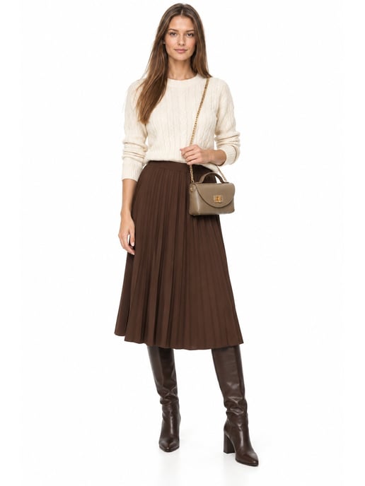 Anna Luchini Beige Cowhide Leather Bag - Image 6