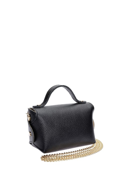 Anna Luchini Black Cowhide Leather Bag - Image 2