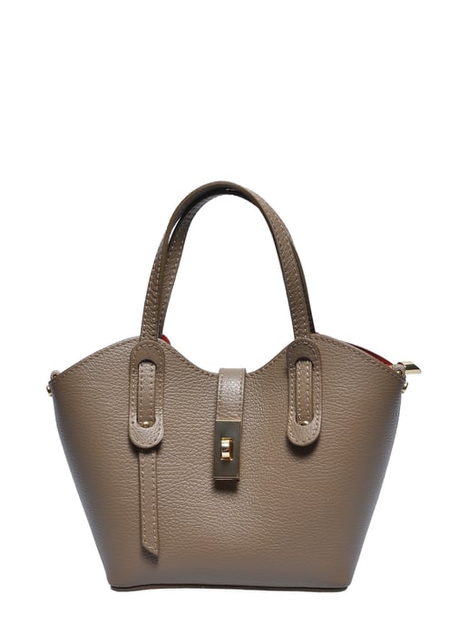 Anna Luchini Beige Cowhide Leather Handbag - Image 1