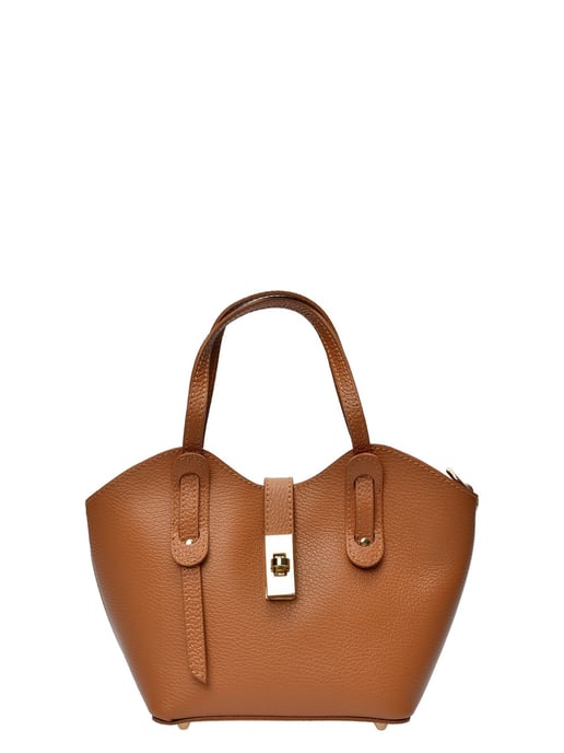 Anna Luchini Brown Cowhide Leather Bag - Image 1