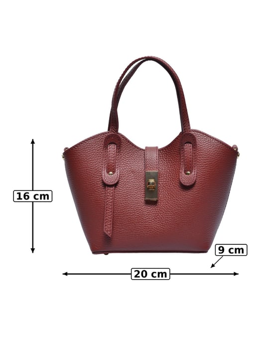 Anna Luchini Red & Wine-Coloured Cowhide Leather Bag - Image 2