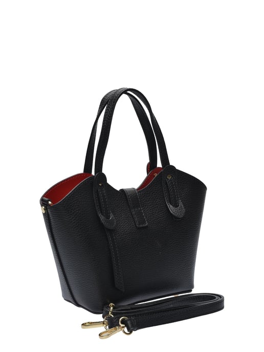 Anna Luchini Black Cowhide Leather Bag - Image 2