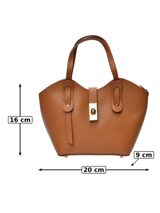 Anna Luchini Brown Cowhide Leather Bag - Image 6