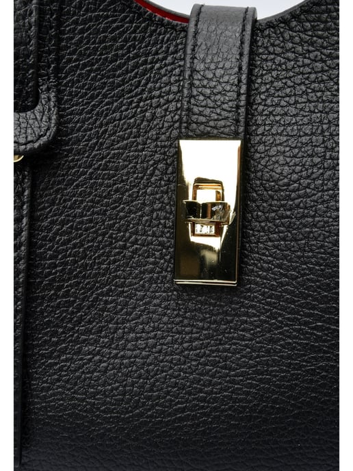Anna Luchini Black Cowhide Leather Bag - Image 3