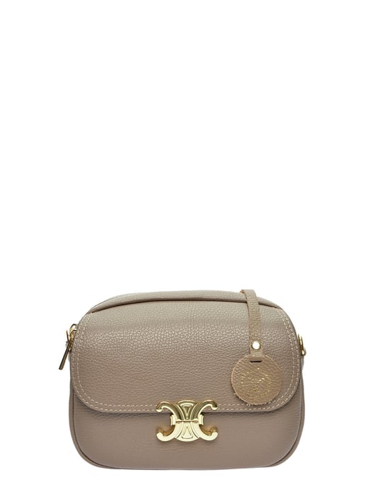 Luisa Vannini Beige Rundleer Tas - Image 1