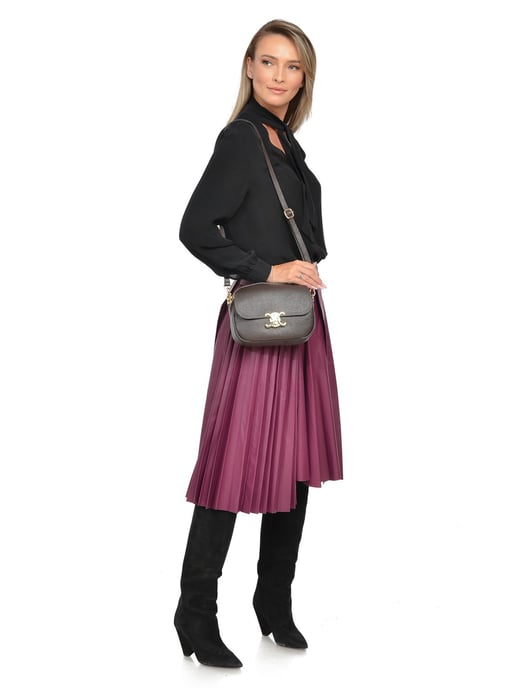 Luisa Vannini Bordeauxrood Rundleer Tas - Image 5