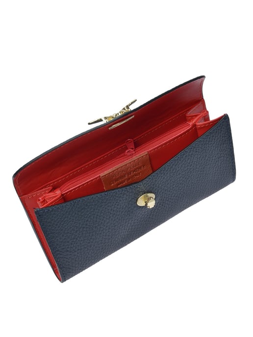 Anna Luchini Blauw Rundleer Tas - Image 4