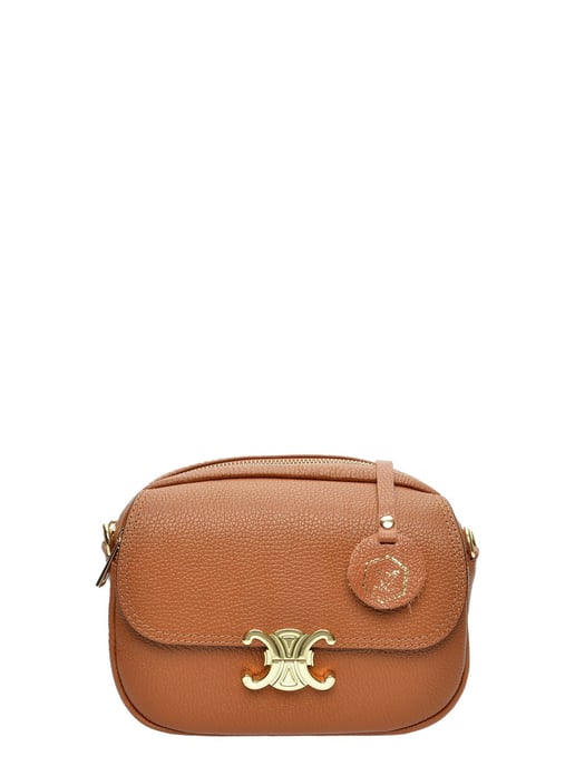 Luisa Vannini Brown Rundleer Tas - Image 1