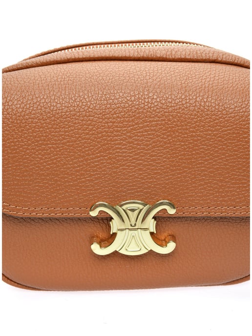 Luisa Vannini Brown Rundleer Tas - Image 3