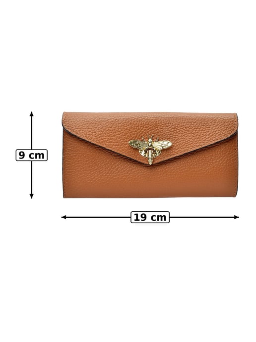 Anna Luchini Brown Rundleer Tas - Image 5