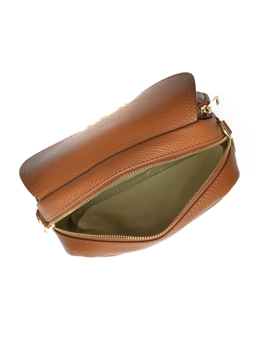Luisa Vannini Brown Rundleer Tas - Image 4