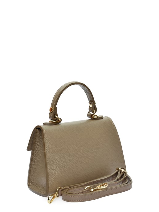 Luisa Vannini Beige Rundleer Tas - Image 2