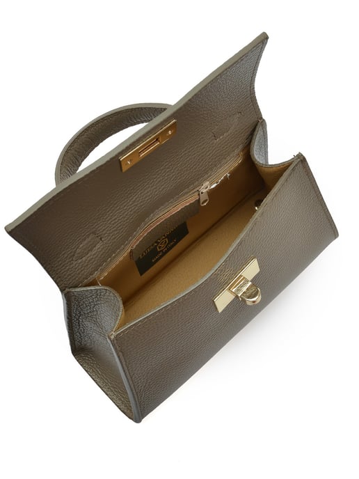 Luisa Vannini Beige Rundleer Tas - Image 4