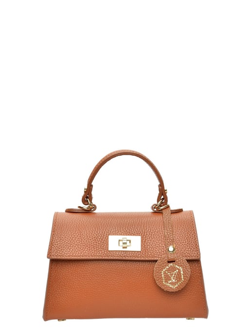 Luisa Vannini Brown Rundleer Tas - Image 1