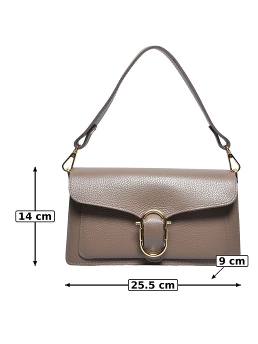 Anna Luchini Beige Cowhide Leather Bag - Image 5