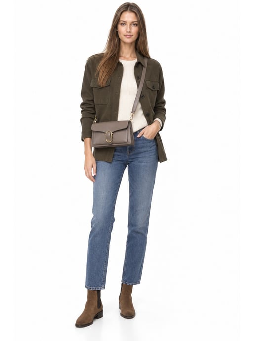 Anna Luchini Beige Cowhide Leather Bag - Image 6