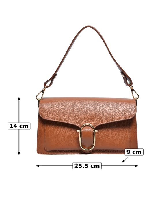 Anna Luchini Brown Cowhide Leather Bag - Image 5