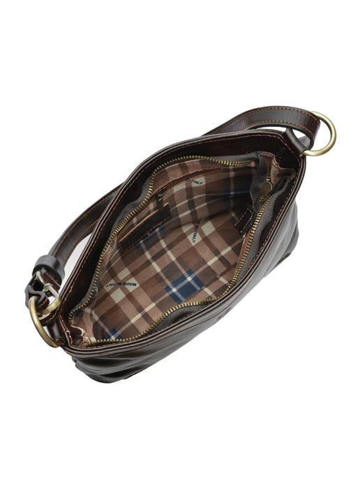 Luisa Vannini Bordeauxrood Rundleer Tas - Image 4