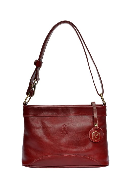 Luisa Vannini Rood Rundleer Tas - Image 1