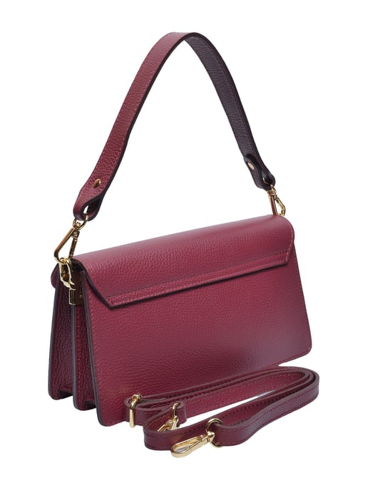 Anna Luchini Wine-Coloured Cowhide Leather Bag - Image 2