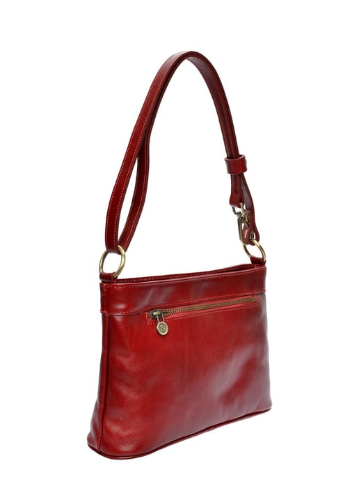 Luisa Vannini Rood Rundleer Tas - Image 2
