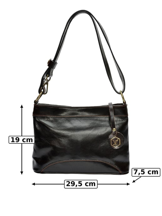 Luisa Vannini Bordeauxrood Rundleer Tas - Image 6
