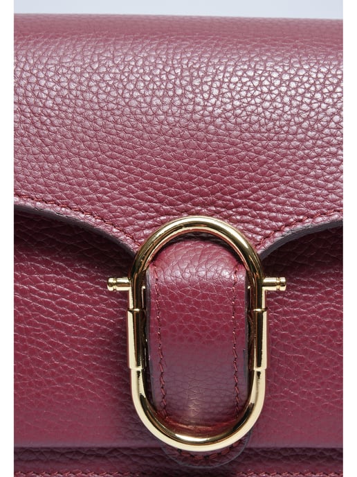 Anna Luchini Wine-Coloured Cowhide Leather Bag - Image 3