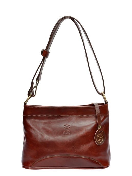 Luisa Vannini Bordeauxrood Rundleer Tas - Image 1