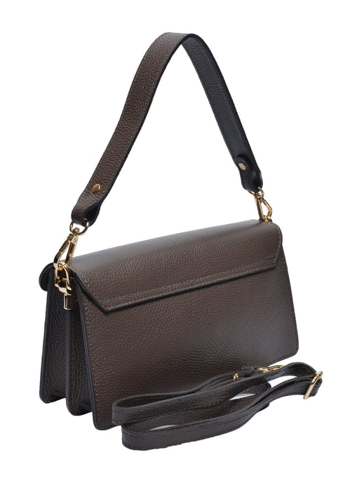 Anna Luchini Chestnut Brown Leather Crossbody Bag - Image 2