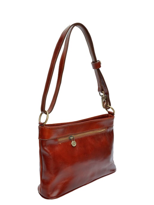 Luisa Vannini Bordeauxrood Rundleer Tas - Image 2