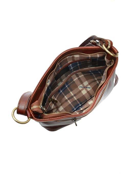 Luisa Vannini Bordeauxrood Rundleer Tas - Image 4