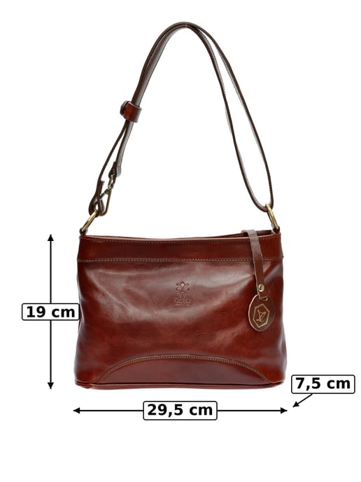Luisa Vannini Bordeauxrood Rundleer Tas - Image 6