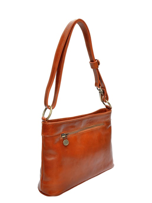 Luisa Vannini Brown Rundleer Tas - Image 2