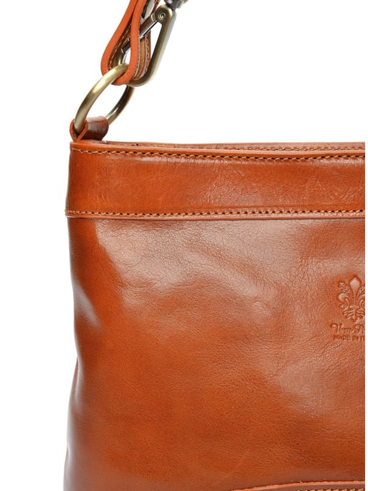 Luisa Vannini Brown Rundleer Tas - Image 3