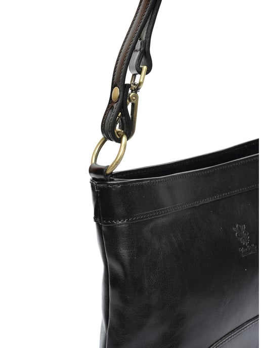 Luisa Vannini Zwart Rundleer Tas - Image 3