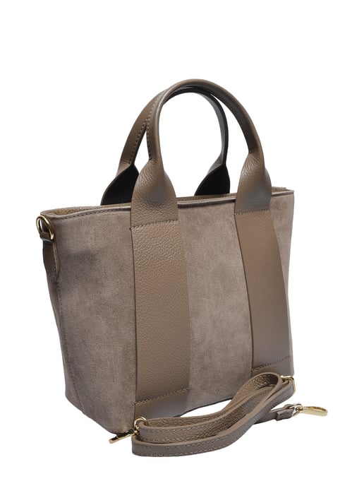 Luisa Vannini Beige Rundleer Tas - Image 2