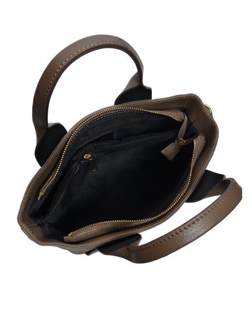 Luisa Vannini Beige Rundleer Tas - Image 4
