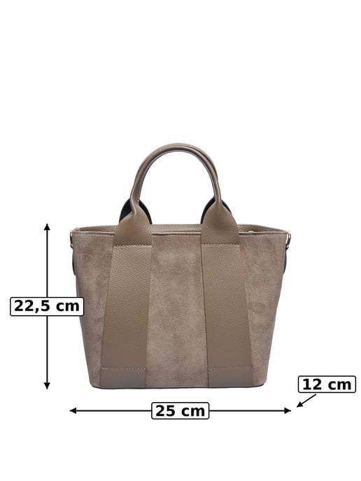 Luisa Vannini Beige Rundleer Tas - Image 5