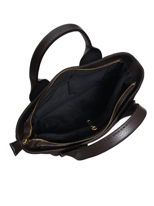 Luisa Vannini Bordeauxrood Rundleer Tas - Image 4