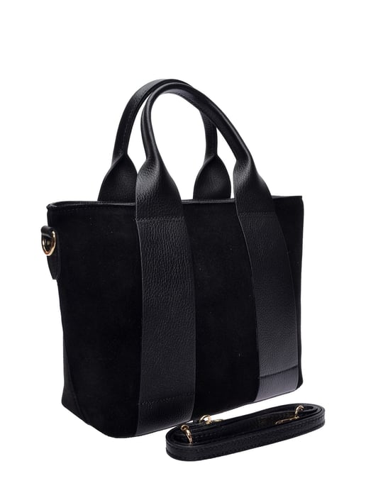 Luisa Vannini Zwart Rundleer Tas - Image 2