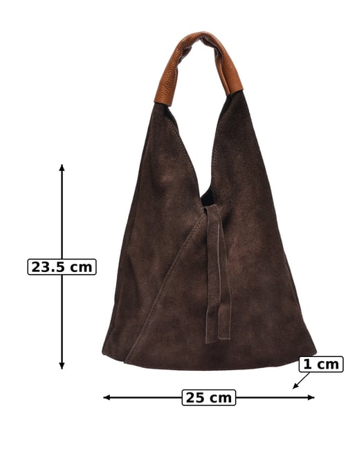 Anna Luchini Chestnut Brown Cowhide Leather Bag - Image 5