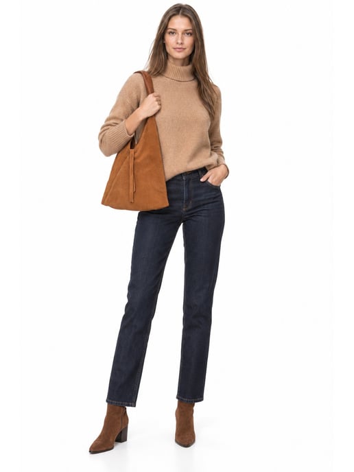 Anna Luchini Brown Cowhide Leather Bag - Image 6
