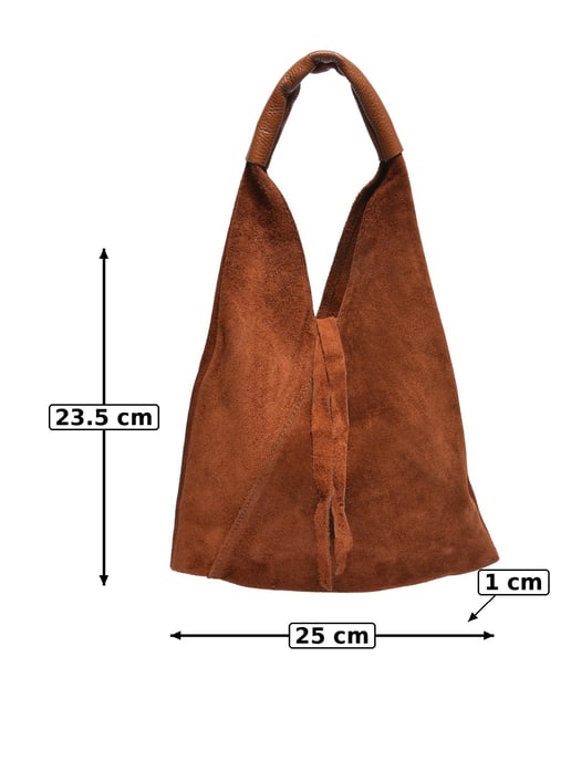Anna Luchini Chestnut Brown Cowhide Leather Bag - Image 5