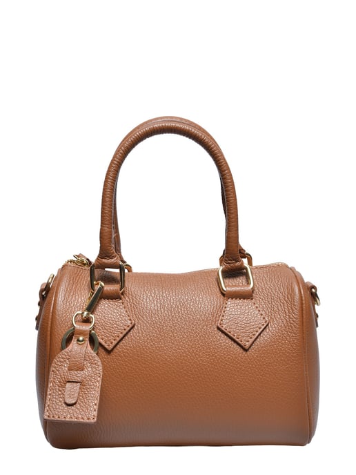 Luisa Vannini Brown Rundleer Tas - Image 1