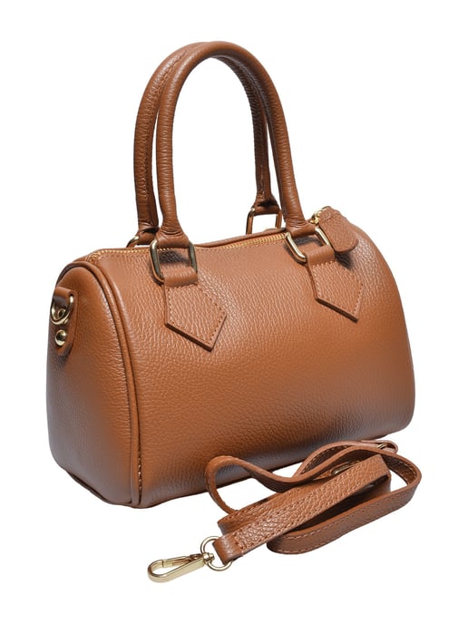 Luisa Vannini Brown Rundleer Tas - Image 2